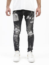 NODP Randomly Distressed Black Jeans